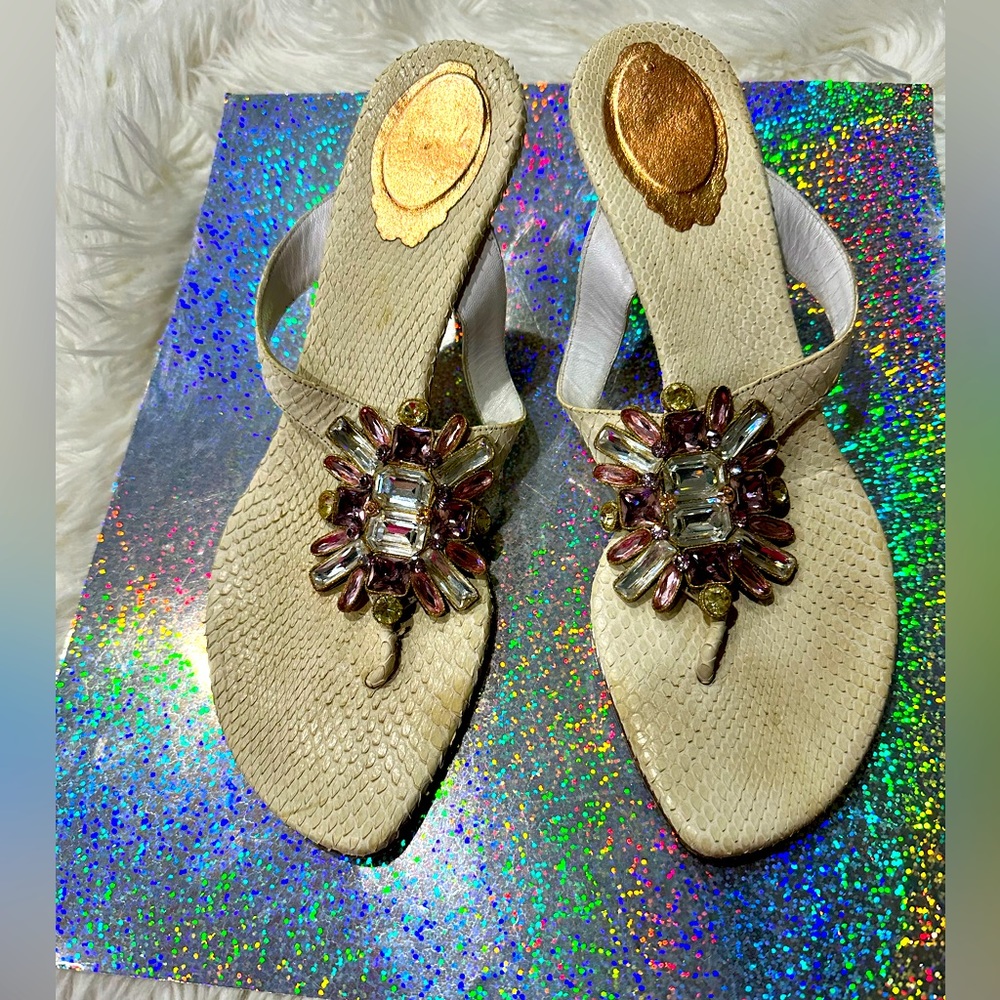 Rene Caovilla, Italian Designer Heel Sandals for Sale Size 39 (8.5 US)